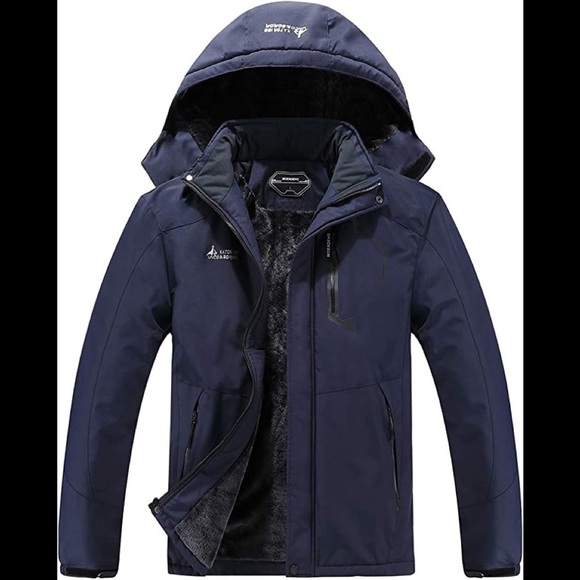 New Mens Artic Thick Interior Fleece Lined Jacket Zipper Pockets